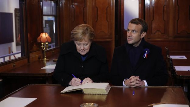 Armistice Day: Macron and Merkel mark end of World War One